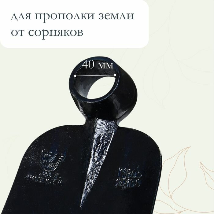 Мотыга кованая, тулейка 40 мм, без черенка — фото 1