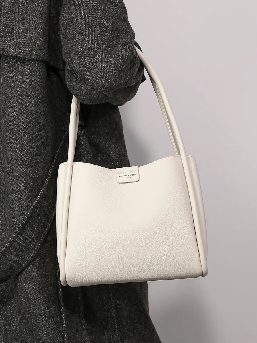 Сумка тоут DAVID JONES, слоновая кость — фото 1