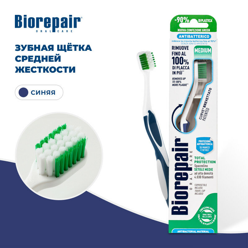 Зубная щетка Biorepair Curve Protezione Totale средняя