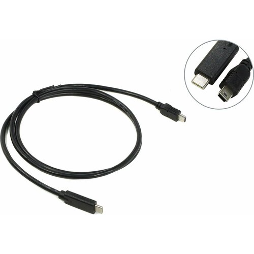 Кабель «B&P» USB TYPE-C 2.0 M --> mini-B 5P 1м кабель todn usb dac type c type b hi fi стерео кабель 6n ofc для передачи данных и цифрового аудиокабеля для мобильный телефон dac