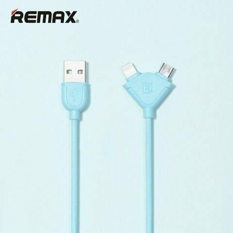 Дата кабель REMAX 2 в 1 Lightning/micro USB Souffle RC-031T