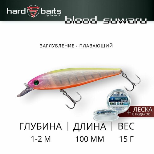 воблер sprut blood suwaru 100f floating 100mm 15g 1 2m ft Воблер Sprut Blood Suwaru 100F (Floating/100mm/15g/1-2m/CRLPN)