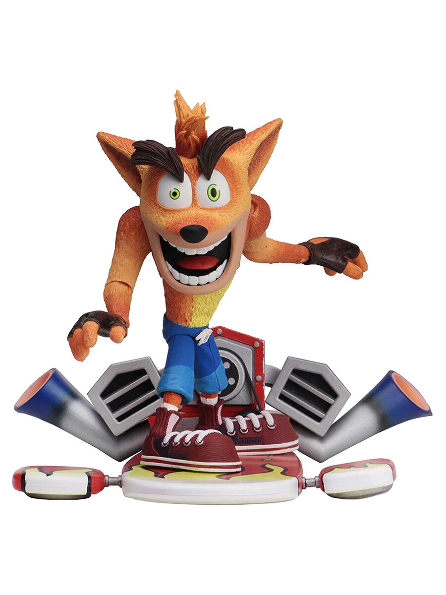 Фигурка Neca Crash Bandicoot - 7" Action Figure - Deluxe Hoverboard Crash (Case 6) 634482410516