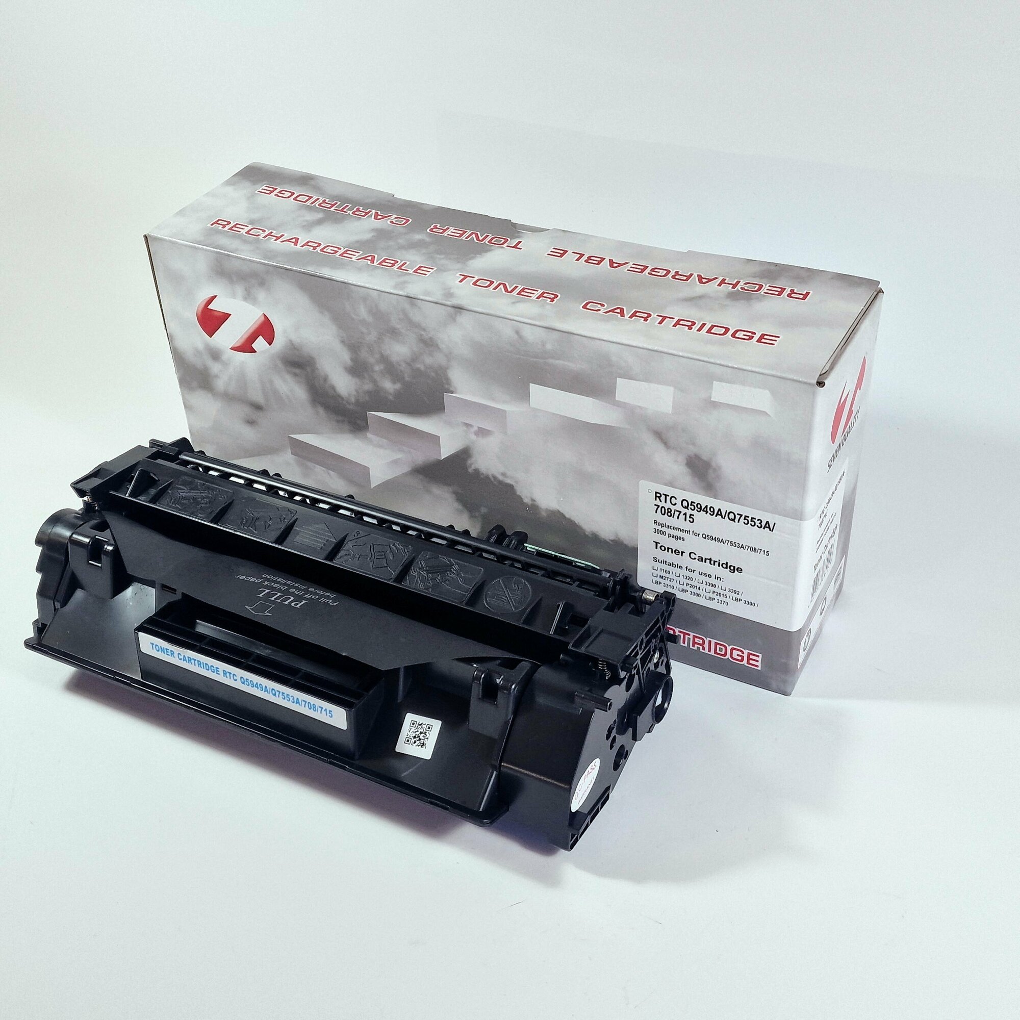 Картридж Q5949A Q7553A Cartridge 708 Cartridge 715, 7Q, для HP LJ 1160, 1320, P2015, черный, 3000 листов