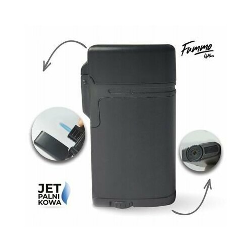 Зажигалка газовая FUMMO Melton (Jet/Black) 16325
