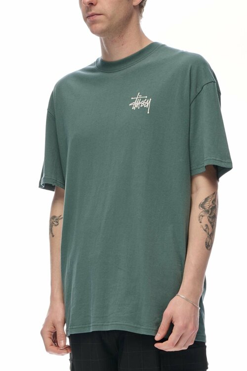 Футболка Stussy, размер M, зеленый