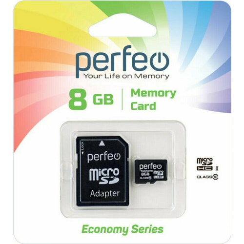 Карта памяти Карта памяти Perfeo microSD 8GB High-Capacity (Class 10) economy series perfeo карта памяти perfeo microsd 32gb high capacity class 10