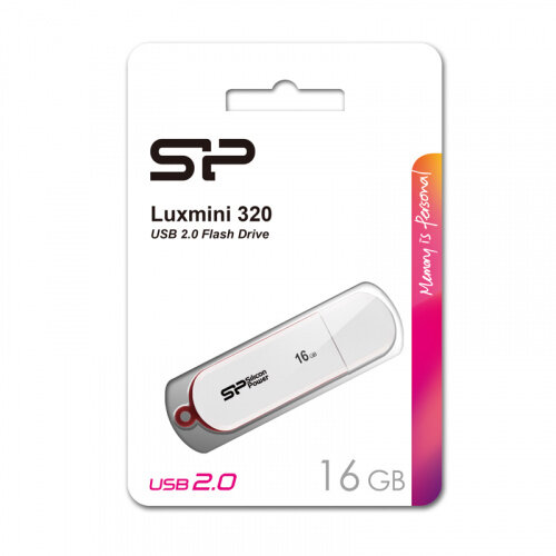 Флешка USB 2.0 Silicon Power 16 ГБ LuxMini 320 ( SP016GBUF2320V1W )