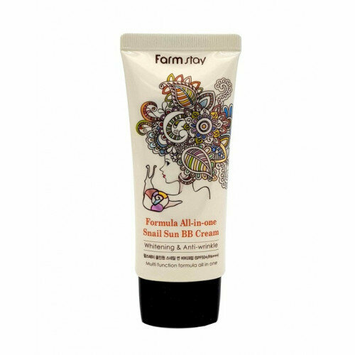 FarmStay Крем ББ с муцином улитки Formula All-In-One Snail Sun BB Cream SPF50+/PA+++