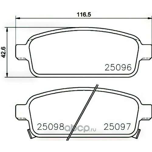 Тормозные колодки задние NAO