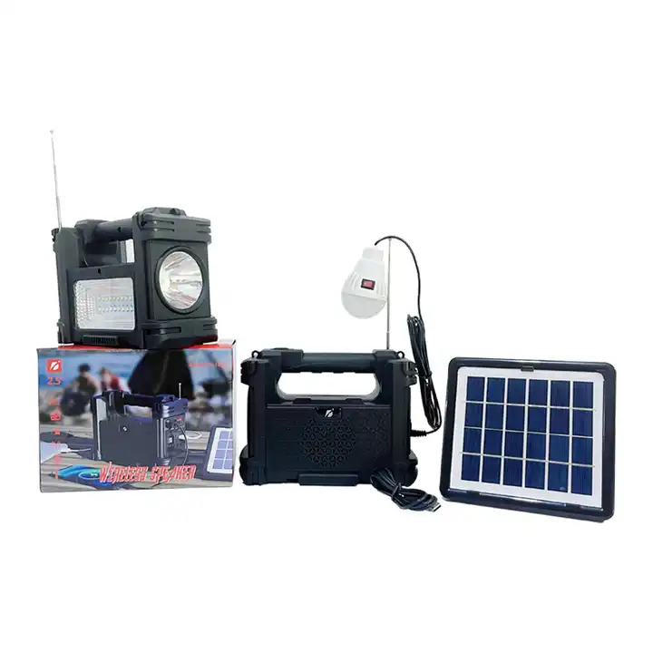 Портативный радиоприемник с bluetooth солнечной батареей и фонарем
