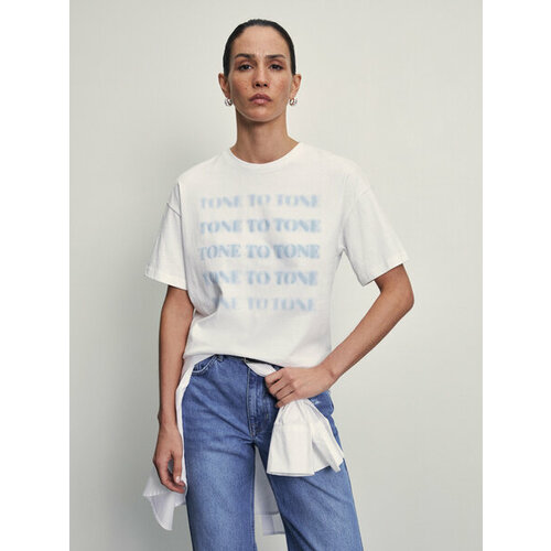 фото Футболка zarina, размер s (ru 44)/170, белый