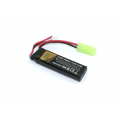 Аккумулятор Li-Pol 7.4v 501855 1400mah разъем mini Tamiya plug аккумулятор li po 7 4v 1400mah 3х пиновый серый орбиган