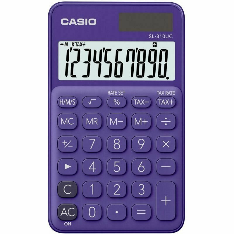 Калькулятор Casio SL-310UC-PL-S-EC/Карманный Маленький для офиса дома и школы