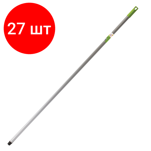 Комплект 27 шт Черенок для уборочного инвентаря 110 см еврорезьба металлопластик 025 мм любаша эконом 605237 3756₽