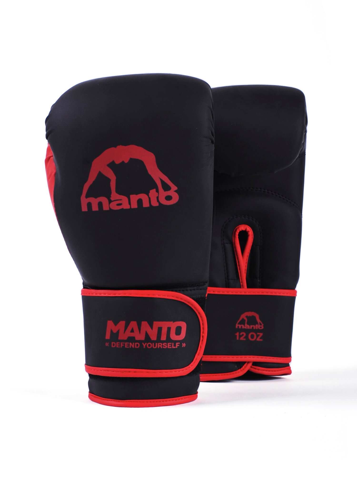 Боксерские перчатки Manto ESSENTIAL black-red - Manto - Черный - 12 oz