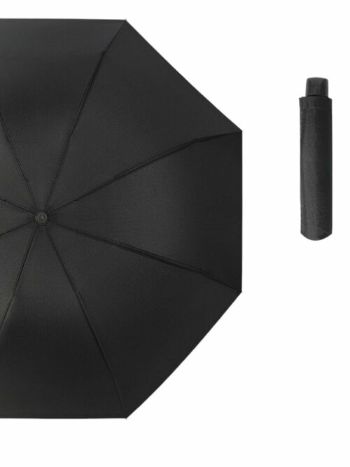 Мини-зонт механика, купол 97 см, чехол в комплекте, черный