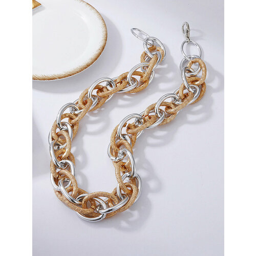 Колье FLORANSE, длина 47 см, серебряный, золотой