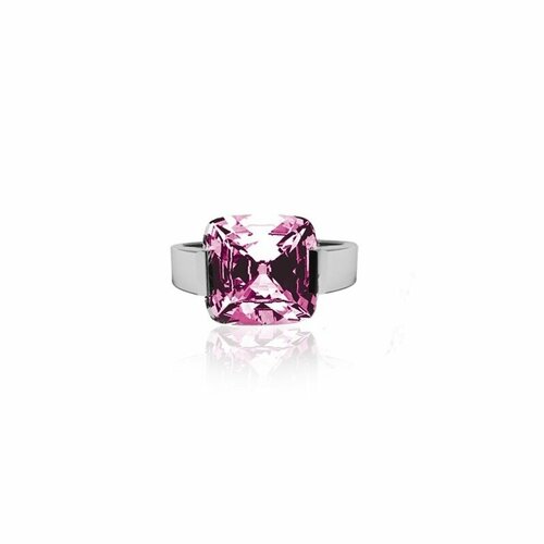 Кольцо помолвочное PARURE, фианит, размер 16.9, розовый