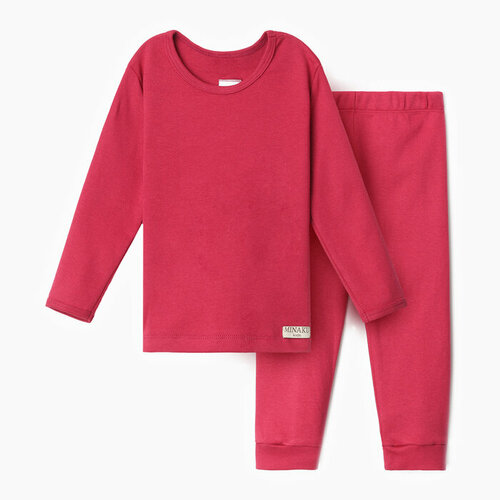 Пижама Minaku, размер Пижама детская MINAKU, цвет фуксия, рост 80-86 см, розовый пижама детская minaku цвет графитовый рост 80 86 см