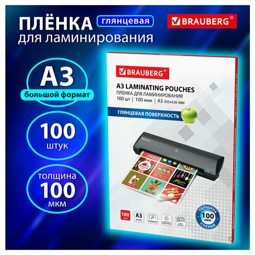 Комплект 5 шт Пленки-заготовки для ламинирования большого формата А3 комплект 100 шт 100 мкм BRAUBERG 530895 13345₽