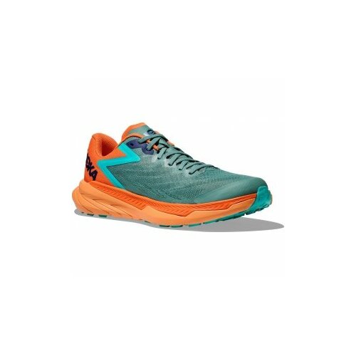 Кроссовки HOKA, полнота D, размер US11D/UK10.5/EU45 1/3/JPN29, зеленый, оранжевый