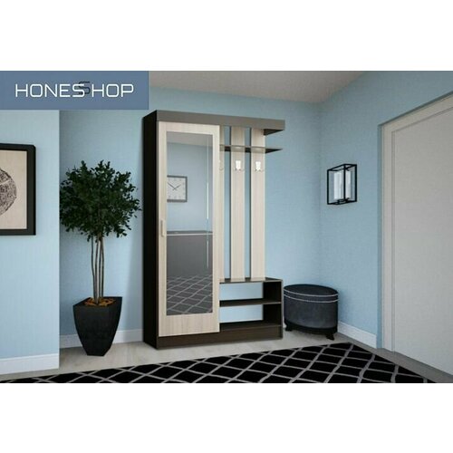 Прихожая Кларион ЛДСП корпус венге цава, фасад дуб молочный, 121х54х210