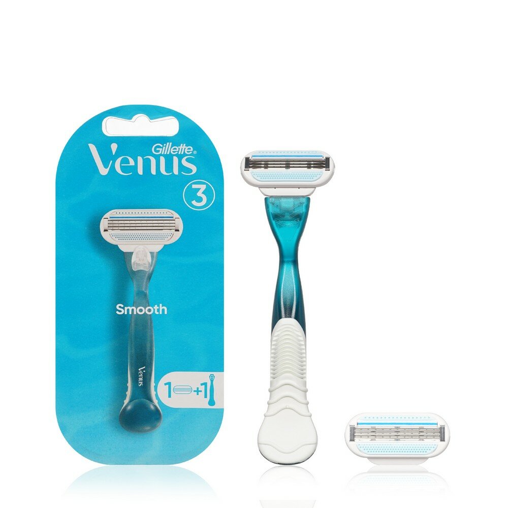 Женская бритва Venus Smooth + сменная кассета, Gillette, 1 шт.