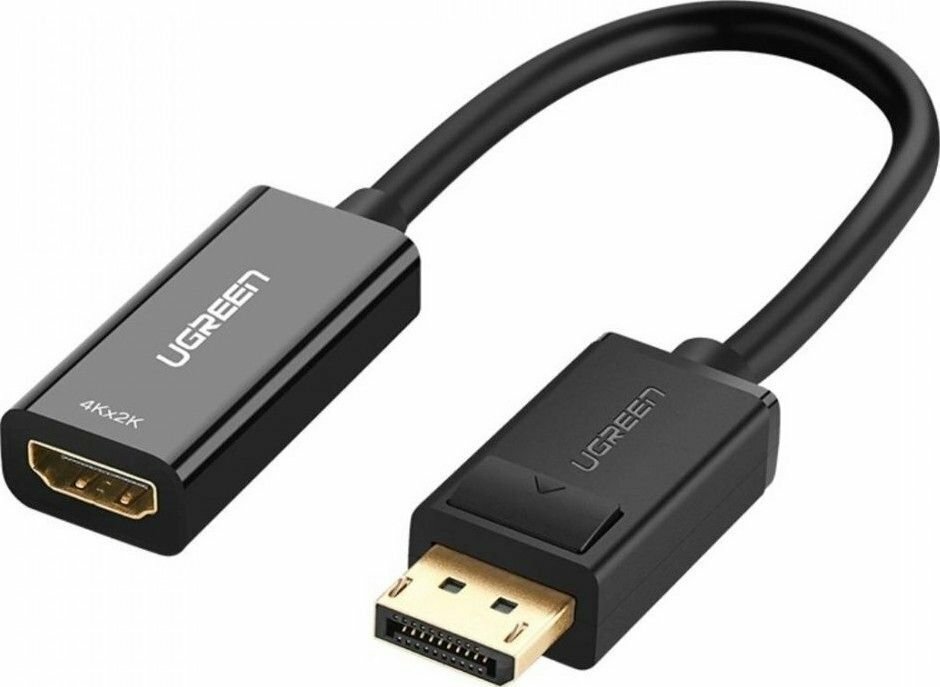 Конвертер UGREEN MM137 (40362) DisplayPort to HDMI Female Converter 1080P@60Hz. Цвет: черный