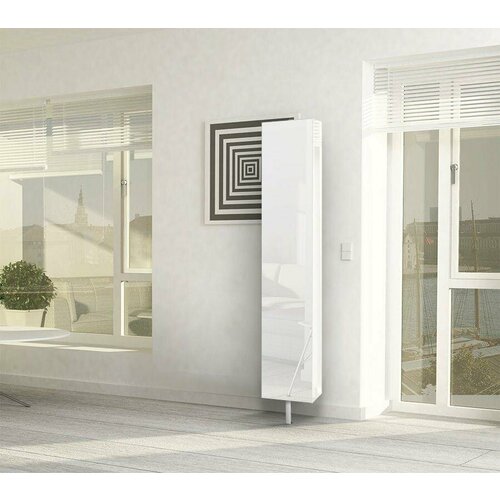 Поворотный зеркальный шкаф Shelf Зум Шелф Стекло беленый дуб