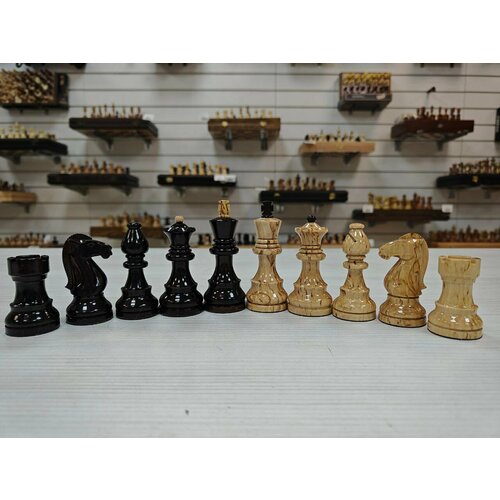 Шахматные фигуры Карельская береза Стаунтон люкс шахматные фигуры стаунтон композит черные большие без доски
