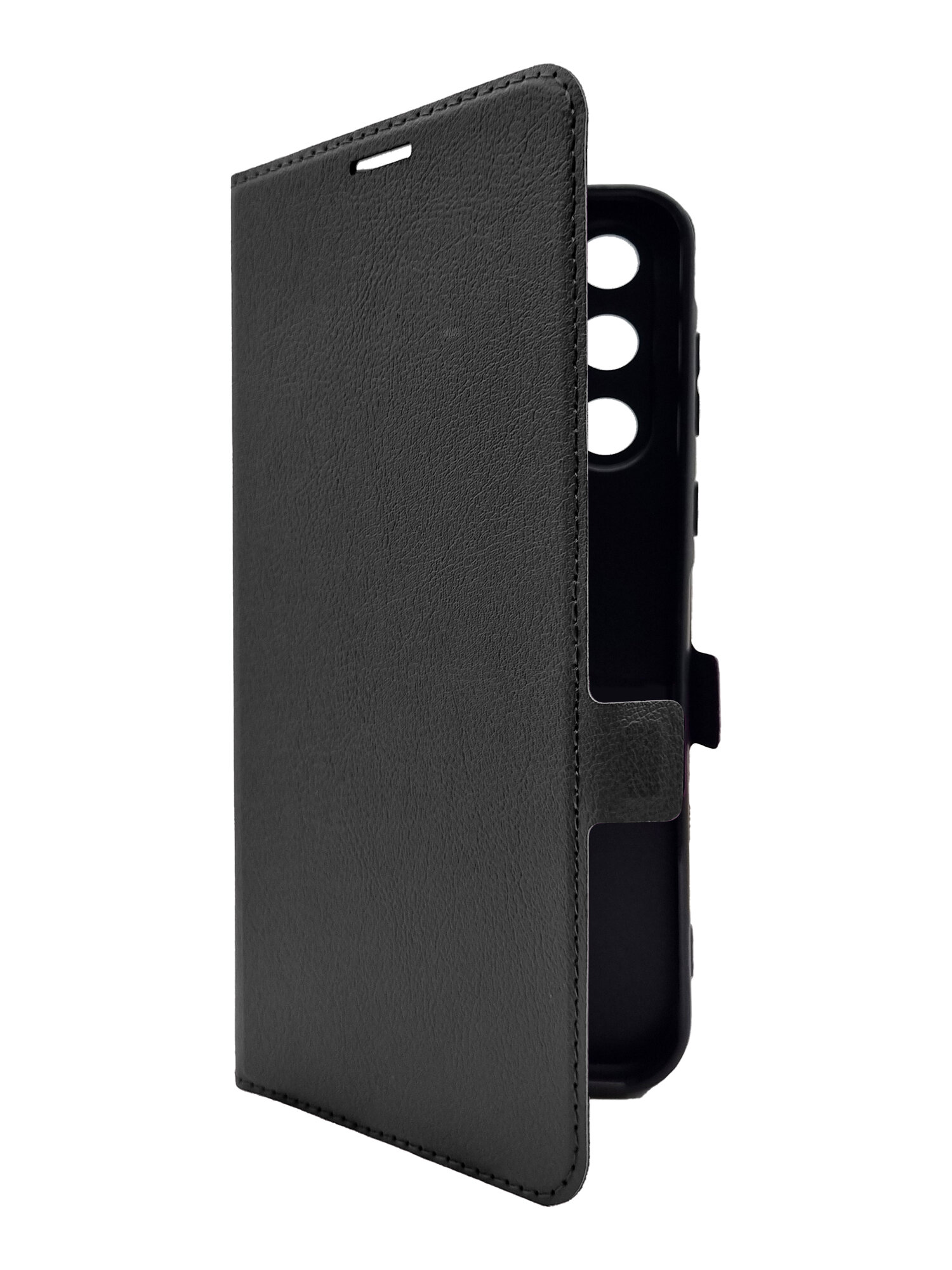 Чехол на Samsung Galaxy A55 (Самсунг Галакси А55) черный книжка эко-кожа с функцией подставки с отделением для карт и магнитами Book case, Brozo