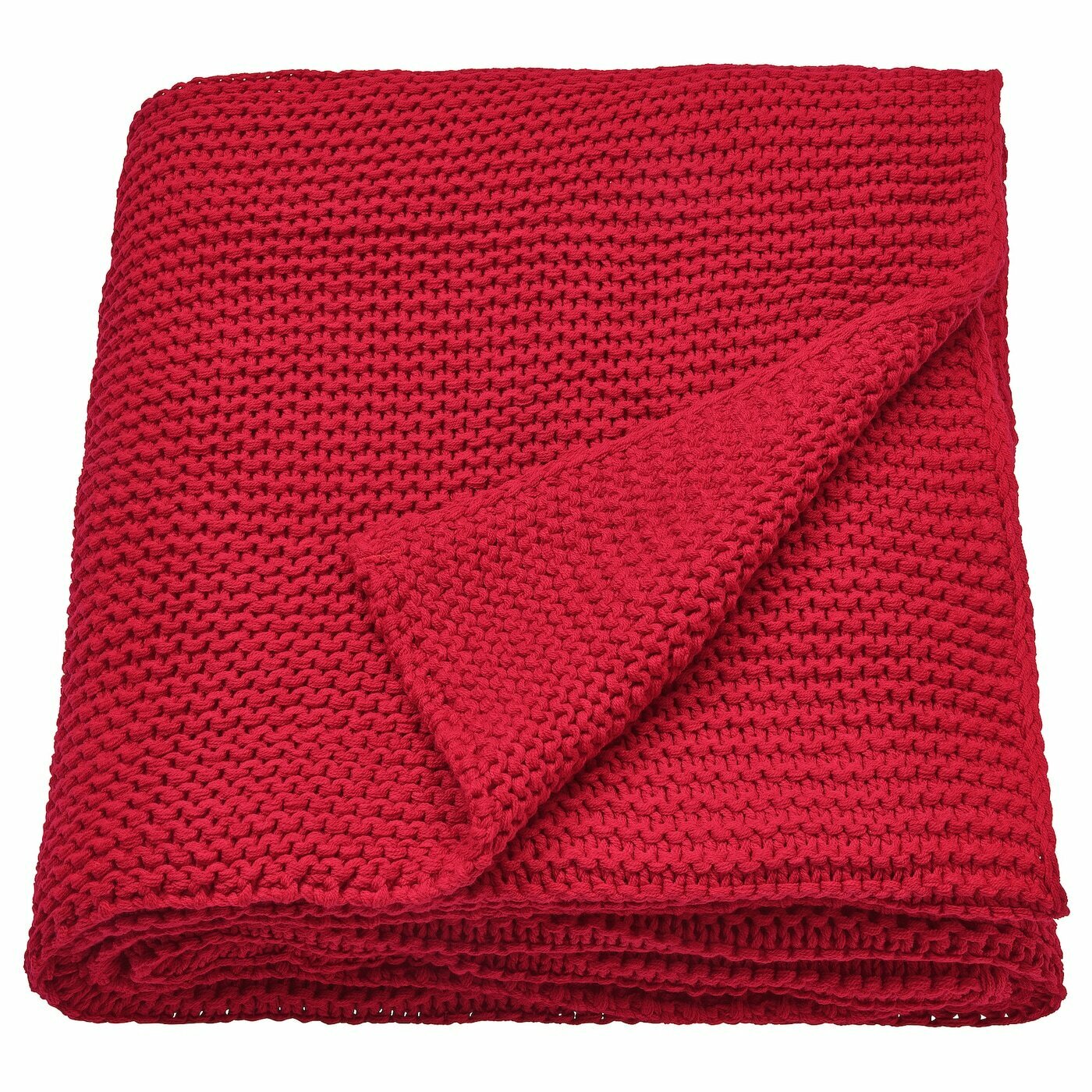 Плед икеа игабритта (IKEA NGABRITTA), 130x170 см, красный