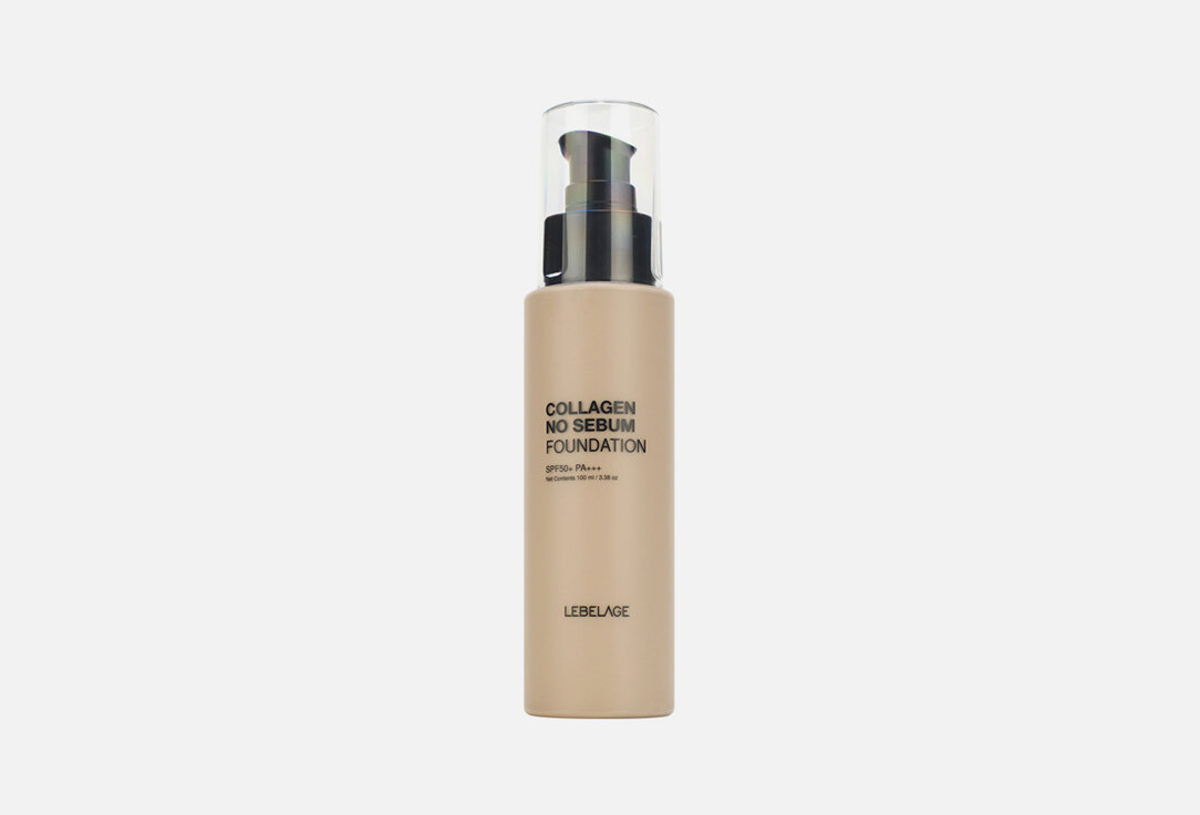 Тональный крем для лица Lebelage, Collagen No Sebum Foundation SPF50+/PA+++ 100мл