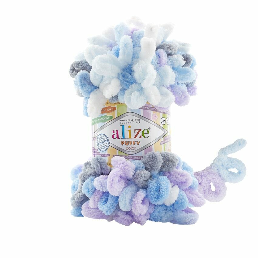 Пряжа Аlize Puffy Color (Пуффи Колор), 1 моток, 100 гр, 9м. (6524)