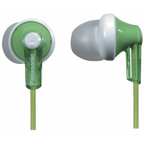 Наушники внутриканальные Panasonic RP-HJE118GU 11м белыйзеленый проводные в ушной раковине RP-HJE118GUG 2300₽