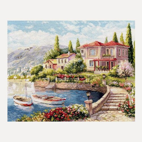 Изображение товара Набор для вышивания крестиком 'Утро на побережье', 38*31 см, Алиса