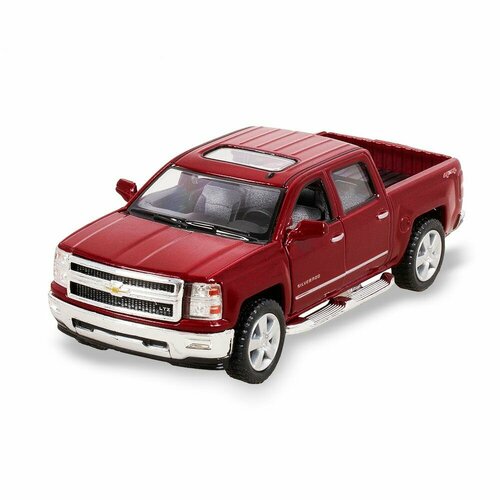 Машинка металлическая инерционная 2014 Chevrolet Silverado KT5381D 1:46 KINSMART машинка металлическая игрушка 1 46 2014 chevrolet silverado police шевроле сильверадо полицейский инерционная