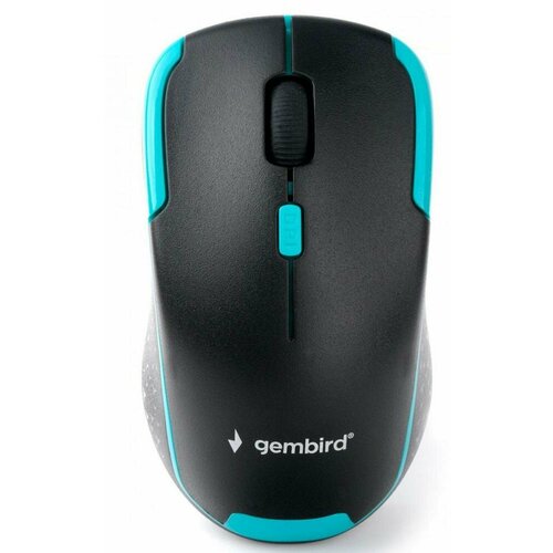 Мышь беспроводная Gembird MUSW-410 черно-бирюзовый 1600 dpi чип X43 кн колесо-кн 52300₽