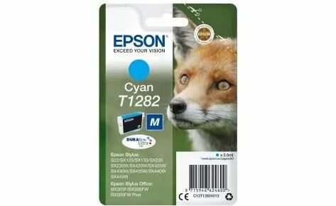 Картридж для струйного принтера EPSON T1282 Cyan (C13T12824012)