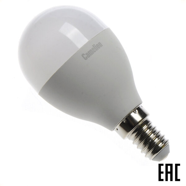 Лампа 12Вт LED12-G45/845/E14 220В 1000Лм 4500К светодиодная шарик холодный белый свет (Camelion) (4 шт. в комплекте)