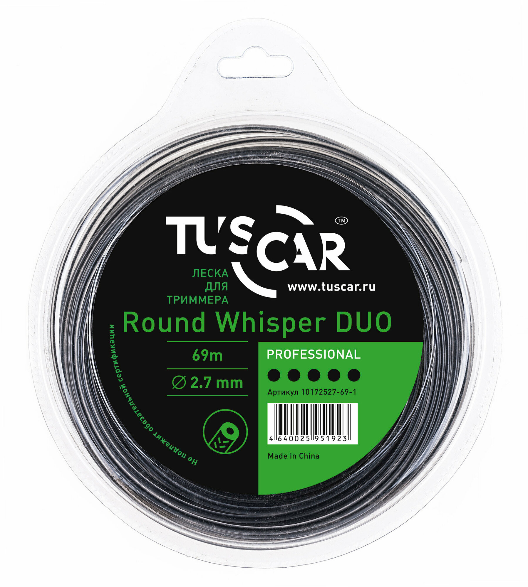 фото Леска (корд) TUSCAR Round Whisper DUO Professional