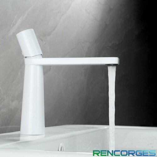 Смеситель для раковины в ванную белый, Смеситель для умывальника, Кран для раковины в ванную