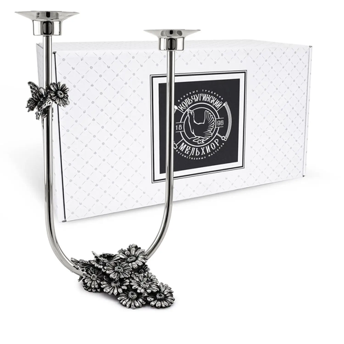 Подсвечник Ромашки посеребренный 25377₽