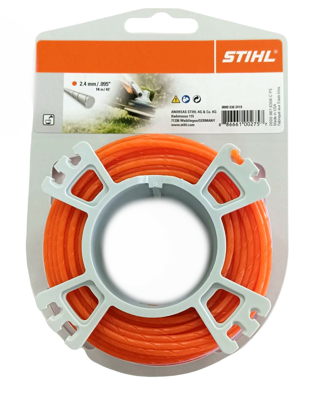 Леска Stihl 2,4*14,6м (2,4*14м) круг бесшумная 0000-930-2419 - фото №4