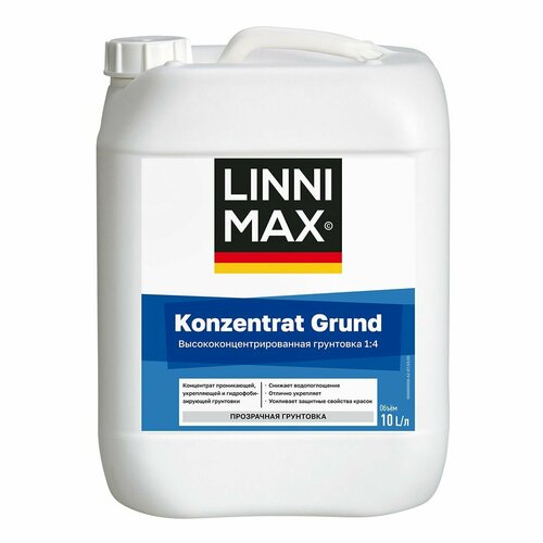LINNIMAX Konzentrat Grund (1:4) Грунтовка-концентрат, Концентрат Грунт для стен 10 л