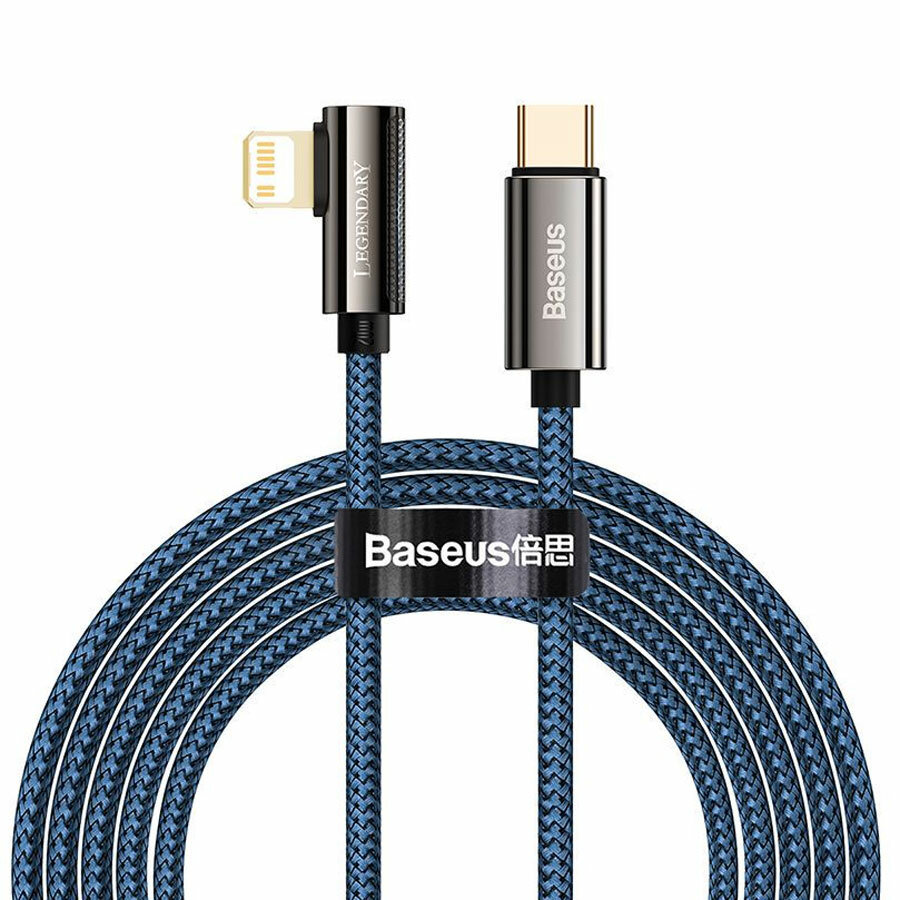 Кабель USB-C BASEUS Legend Series Elbow Type-C - Lightning, 4A, 20W, 2 м, синий