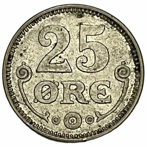 Дания 25 эре (оре) 1919 г. (Лот №3) монета дания 25 эре 1946 год король кристиан x 6 4