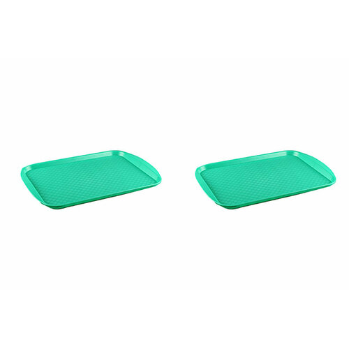 Набор из 2 подносов 42х30 см, зеленый, полистирол, Restola, 422106709