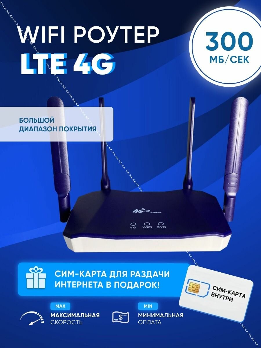 Wi-Fi роутер точка доступа 4G LTE / 300Mbps / CPE-903-3 Беспроводной